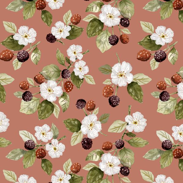Raspberry Garden in Persimmon