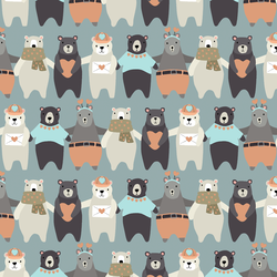 Bears in Dusty Blue