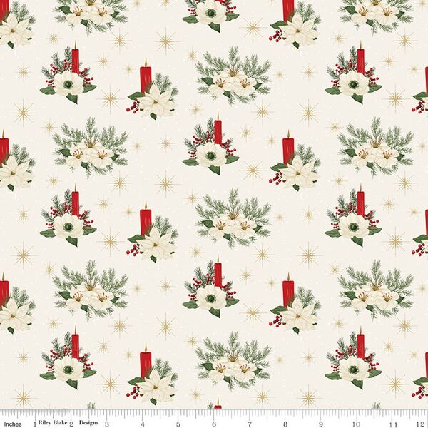 Candle Flowers in Cream