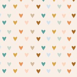 Large Boho Rainbow Hearts in Vintage Summer