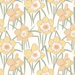 Daffodil Fields in Thyme Green