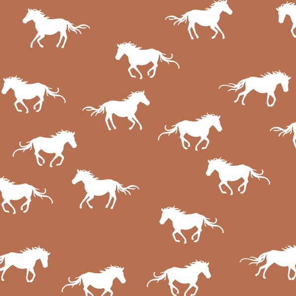 Horse Silhouette in Terracotta