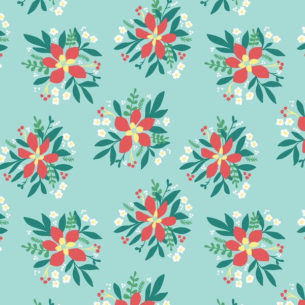 Merry Bouquet in Aqua