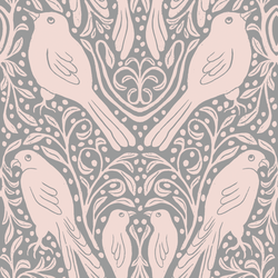 Birds in the Bush in Blue Gray