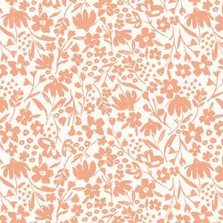 Spring Silhouette in Coral Sands on Ivory