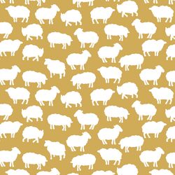 Sheep Silhouette in Straw