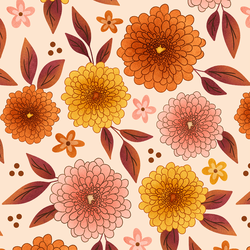 Large Mums in Warm Cream