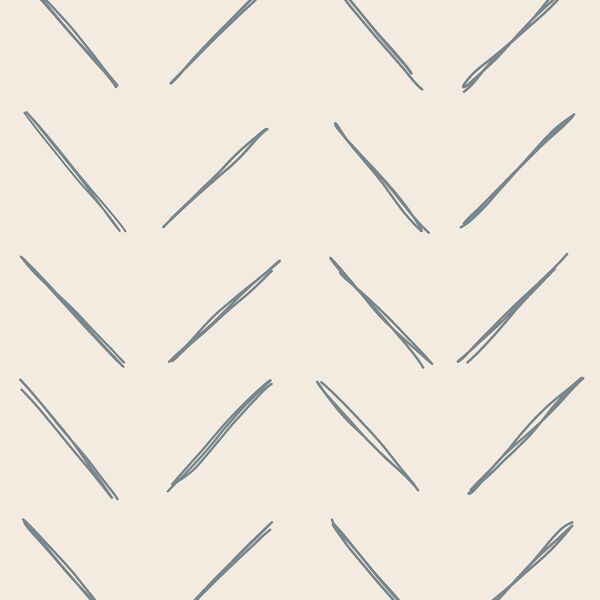 Large Chevron in Lead Blue on Egret
