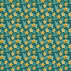 Gathered Flowers in Deep Jade