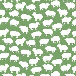 Sheep Silhouette in Pistachio