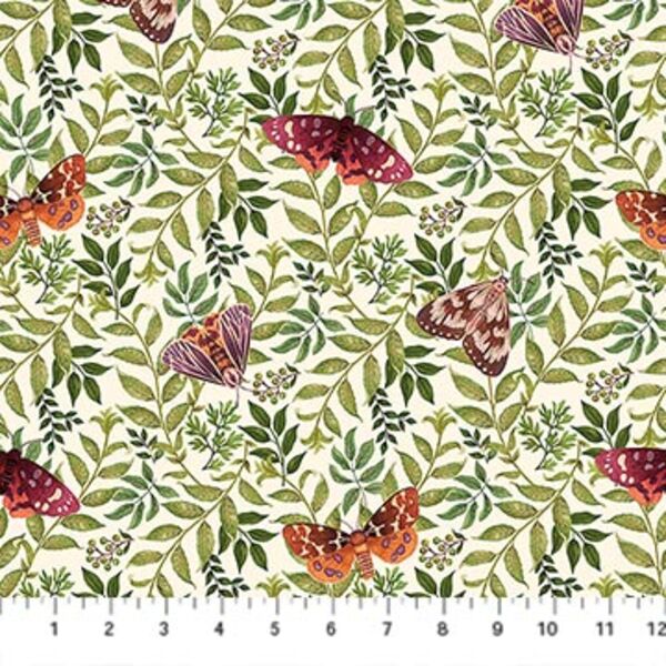 Butterflies in Beige Multi
