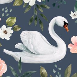 Large Swan in Navy