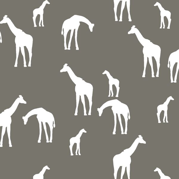 Giraffe Silhouette in Greige