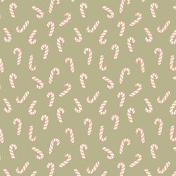 Candy Canes in Sprig Green