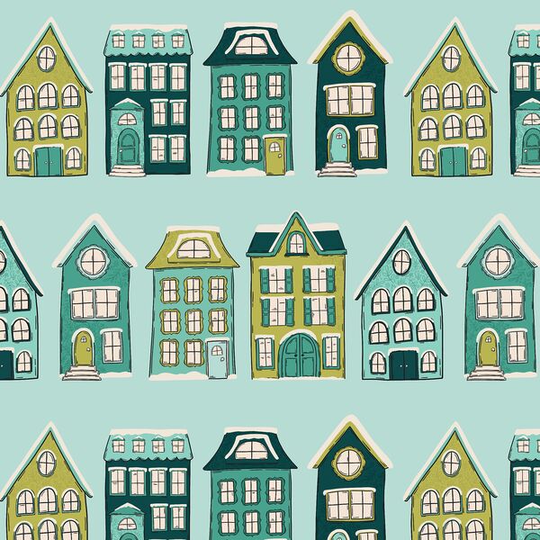 Winter Village in Crystal Aqua