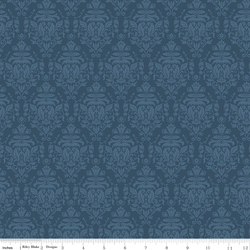 Damask in Navy
