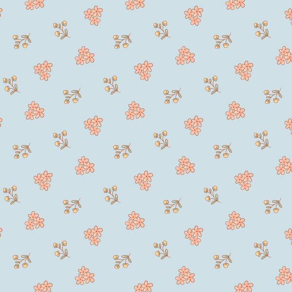 Petite Floral in Bluebell