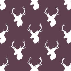Little Stag Silhouette in Eggplant
