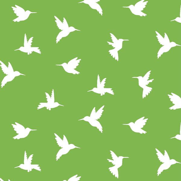 Hummingbird Silhouette in Greenery