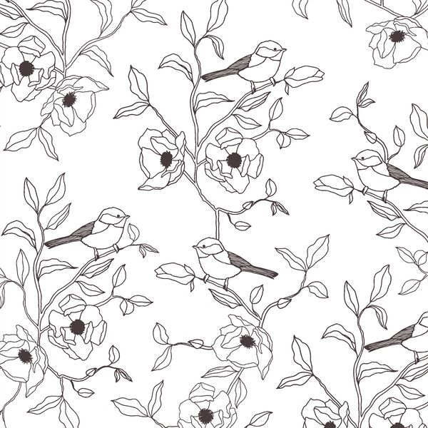 Sketched Birds in Evening