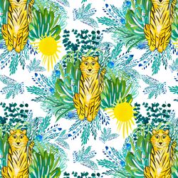 Grinning Tiger in Lush