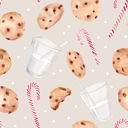 Large Milk and Cookies in Oatmeal