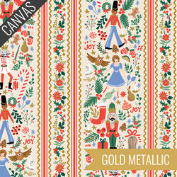 Nutcracker March Canvas in Cream Metallic