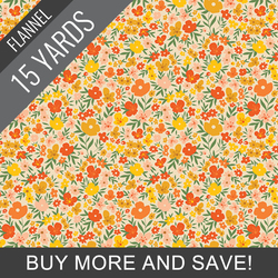 Flowery Meadow Flannel in Sunlit - 15 Yard Bolt
