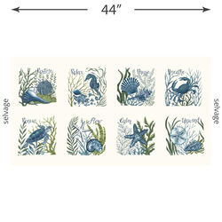 Coastal Tiles Panel in Seafoam White