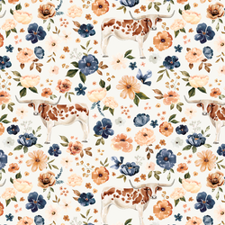 Meadow Longhorns in Cream
