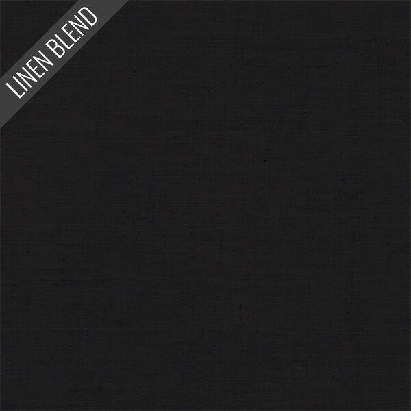 Linen Blend Solid in Caviar