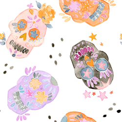 Large Sugar Skulls in White