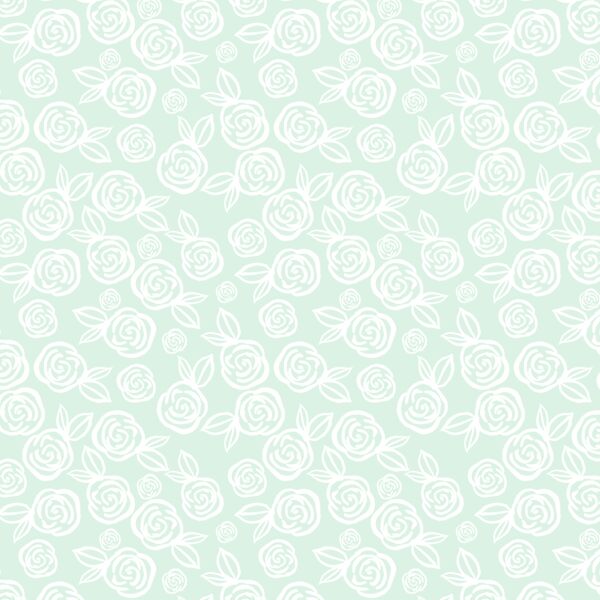 Little Tea Roses in Mist Green