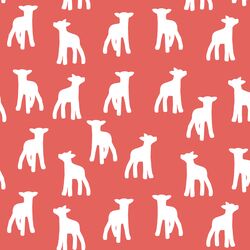 Lamb Silhouette in Salmon