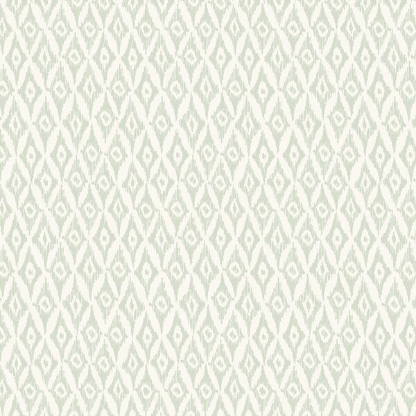 Ikat Diamonds in Cloud on Cream