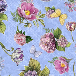 Large Floral in Blue