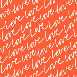 Words of Love in Rouge Red