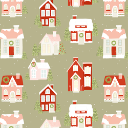 Christmas Cottages in Sprig Green