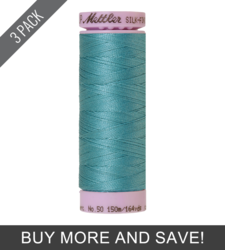 Blue-green Opal (9105-0611) - Silk Finish Cotton 50wt - 164 Yards (3 Pack)