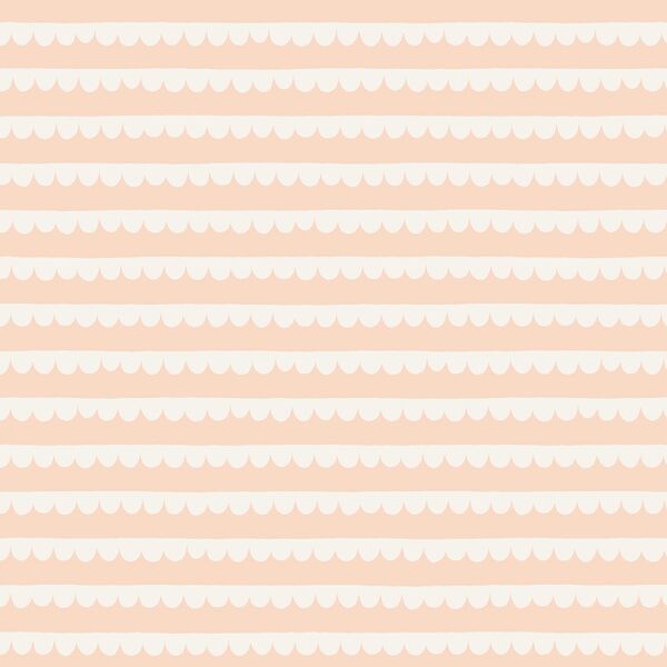 Scalloped Stripes in Ballet Pink