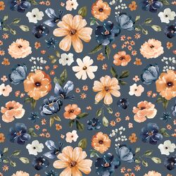Meadow Floral in Country Blue