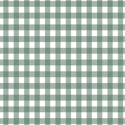 Winter Gingham in Christmas Green on White