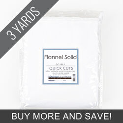 Flannel in White - 3 Yard Quick Cut