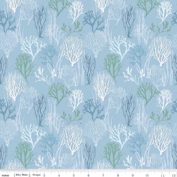 Aquatic Plants in Blue