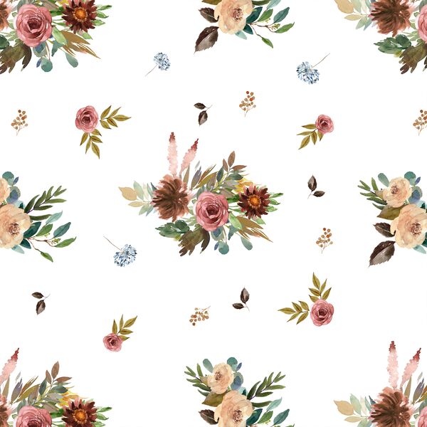 Fall Floral in White