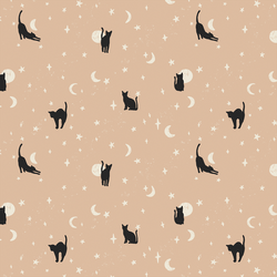 Moonstruck Cats in Blush Pink