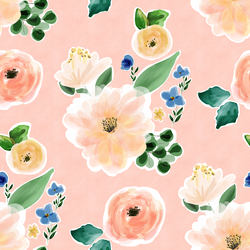 Large Citrus Floral in Pink Lemonade