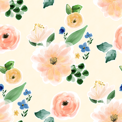 Large Citrus Floral in Soft Sunlight