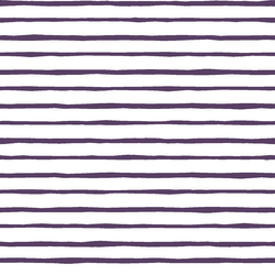 Artisan Stripe in Aubergine on White