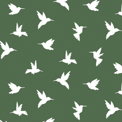 Hummingbird Silhouette in Kale